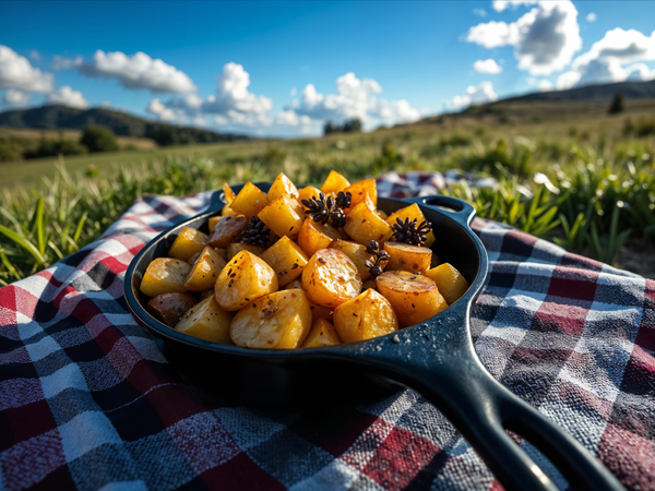 Garlic Potatoes with Juniper Berries