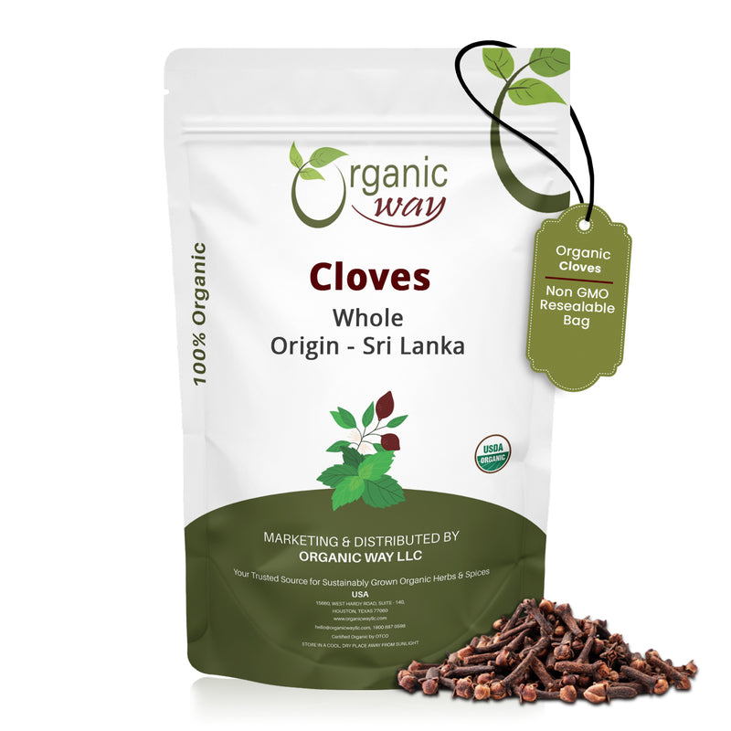 Hand Selected Cloves Whole (Syzygium aromaticum) - Adds Flavour & Aroma | Kosher Certified | Raw, Non GMO & Gluten Free | USDA Certified | Origin - Sri Lanka