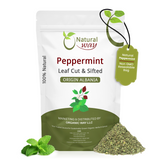 Natural Peppermint Leaf Cut & Sifted (Mentha and piperita) | Herbal Tea - European Wild-Harvest | Kosher Certified | Raw, Vegan, Non GMO & Gluten Free | Origin - Albania