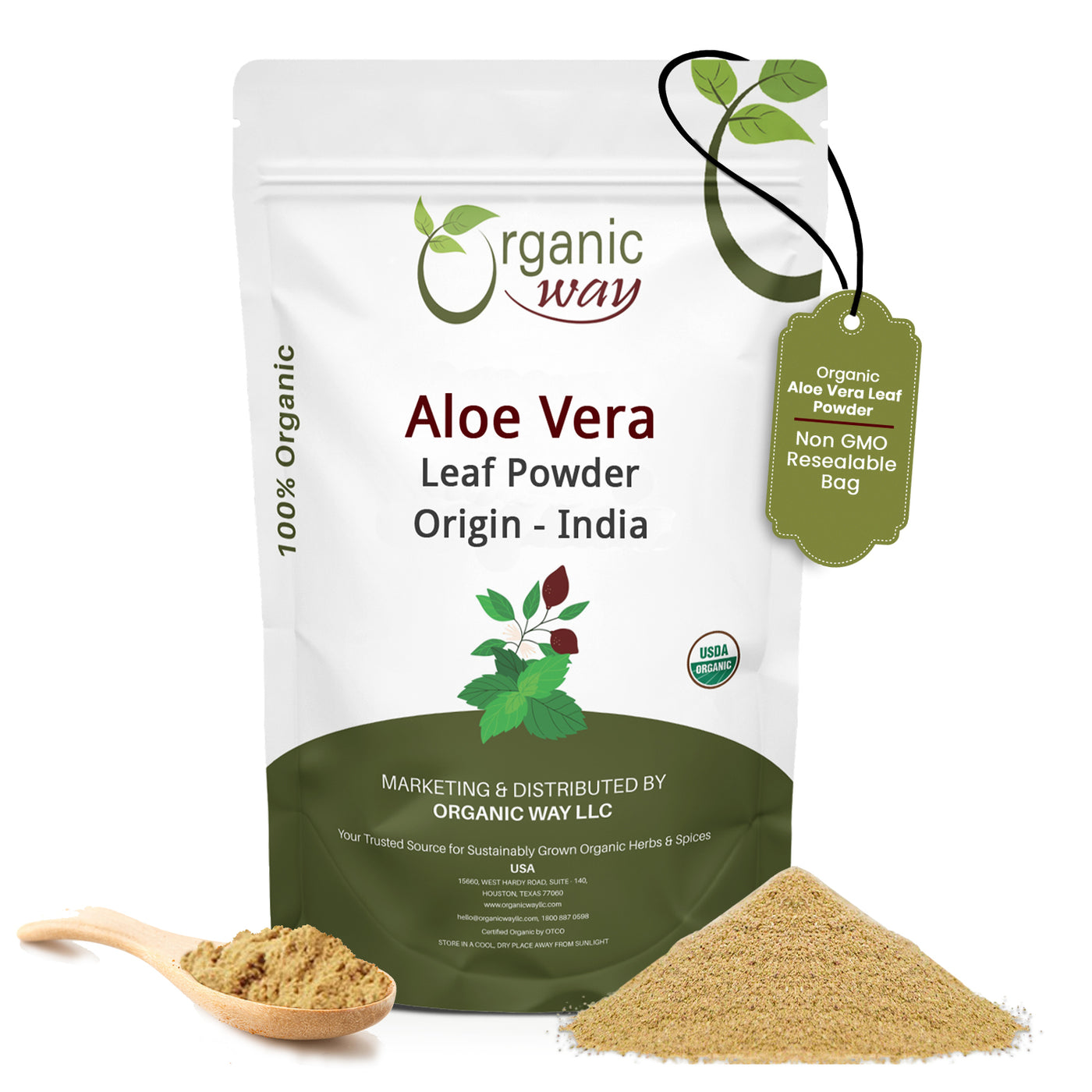 Aloe Vera Leaf Powder (Aloe barbadensis) - Kosher Certified