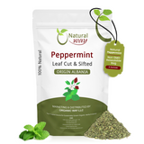 Natural Peppermint Leaf Cut & Sifted (Mentha and piperita) | Herbal Tea - European Wild-Harvest | Kosher Certified | Raw, Vegan, Non GMO & Gluten Free | Origin - Albania