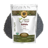 Organic Way Edible Basil Seeds | Sabja Seeds Rich in Fibers | Kosher Certified | Origin Albania