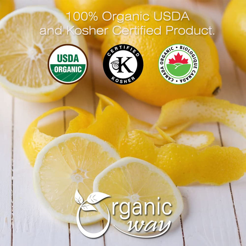 Dried Lemon Peel Cut & Sifted (Citrus limon) - Kosher Certified | Vegan, Non GMO & Gluten Free | USDA Certified | Origin - India