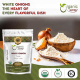 White Onion Power | Granulated Onion Powder | USDA & Kosher Certified | Non GMO & Gluten Free | Origin India