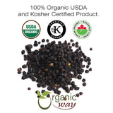 Dried Elderberry Whole - Herbal Tea | European Wild-Harvest | Kosher & USDA Certified | Non-GMO & Gluten Free | Tested for Purity | 100% Raw from Albania