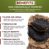 Organic Way Edible Basil Seeds | Sabja Seeds Rich in Fibers | Kosher Certified | Origin Albania