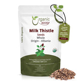 Whole Milk Thistle Seeds (Silybum marianum) - European Wild-Harvest, Kosher Certified, Vegan, Non GMO & Gluten Free, USDA Certified, Origin - Albania
