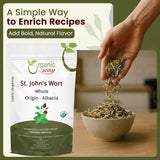 St. John's Wort Whole (Hypericum perforatum) - Herbal Tea | European Wild-Harvest | Kosher & USDA Certified | Vegan, Non GMO & Gluten Free | Origin - Albania