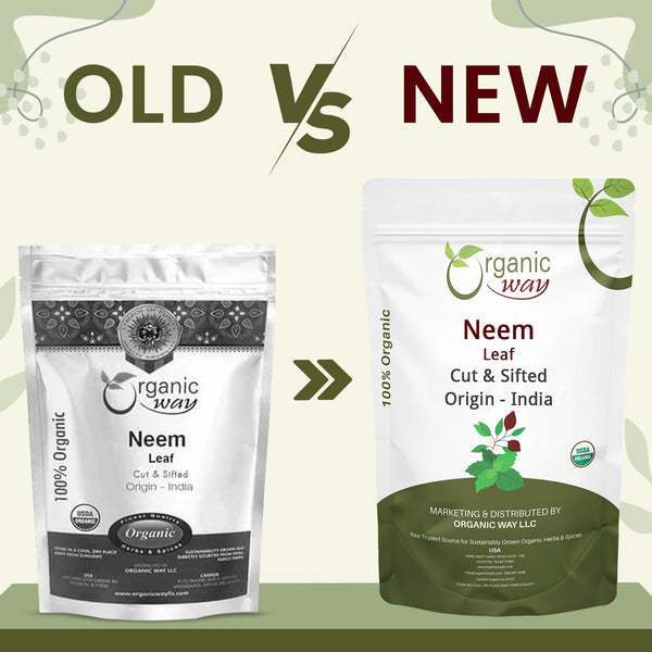 Neem Leaf Cut and sifted | Herbal Tea | Premium Neem Leaf | USDA Certified | Non GMO & Gluten Free | Origin - India