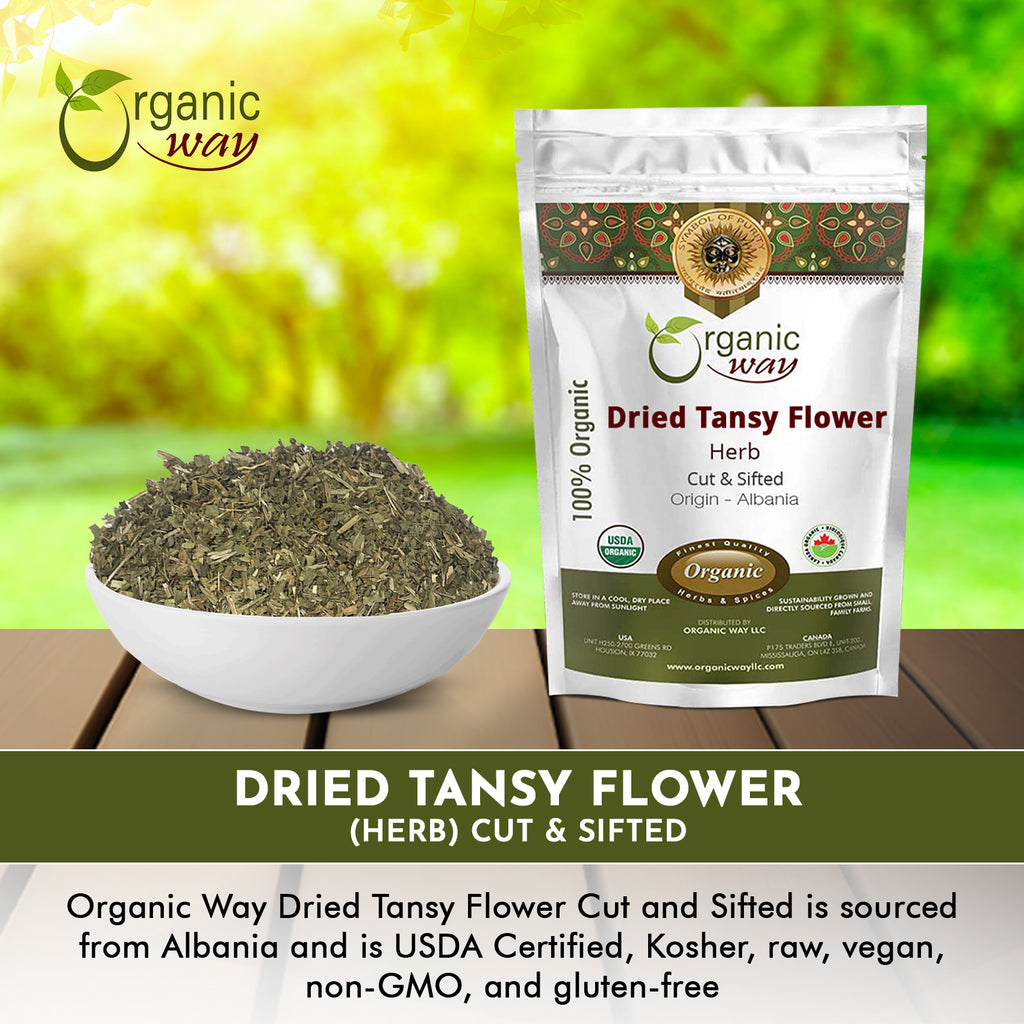 Tancy Tea Dried Tansy Flower Herb Tea Cut & Sifted | European Wild-Crafted | Kos ...