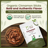 True Ceylon Cinnamon Sticks (Cinnamomum Verum) - Kosher Certified | Raw, Vegan, Non GMO & Gluten Free | USDA Certified | Origin - Sri Lanka