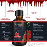 Natural Way Rose Essential Oil | Premium Grade Essential Oils for Hair Care, Aromatherapy, Skin Therapy & Diffuser | Essential Oil for Skin Tag Remover, Massage Oil & Humidifier | 4 Fl Oz (120 mL)