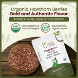 Hawthorn Berries Cut & Sifted (Crataegus monogyna) - European Wild-Harvest | Kosher Certified | Vegan, Non GMO & Gluten Free | USDA Certified | Origin - Albania