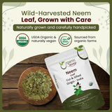 Neem Leaf Cut and sifted | Herbal Tea | Premium Neem Leaf | USDA Certified | Non GMO & Gluten Free | Origin - India
