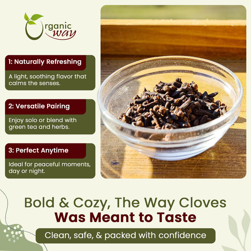 Hand Selected Cloves Whole (Syzygium aromaticum) - Adds Flavour & Aroma | Kosher Certified | Raw, Non GMO & Gluten Free | USDA Certified | Origin - Sri Lanka