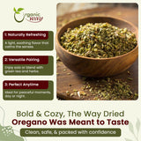 Dried Oregano Leaf Cut & Sifted (Origanum vulgare) - European Wild-Harvest | Kosher Certified | Vegan, Non GMO & Gluten Free | USDA Certified | Origin - Albania