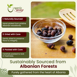 Premium Rosehips Fruit Whole (Rosa canina) - European Wild-Harvest | Kosher Certified | Vegan, Non GMO & Gluten Free | USDA Certified | Origin - Albania