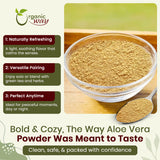 Aloe Vera Leaf Powder (Aloe barbadensis) - Kosher Certified | Raw, Vegan, Non GMO & Gluten Free | USDA Certified | Origin - India