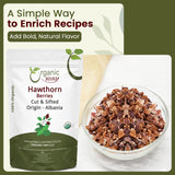 Hawthorn Berries Cut & Sifted (Crataegus monogyna) - European Wild-Harvest | Kosher Certified | Vegan, Non GMO & Gluten Free | USDA Certified | Origin - Albania