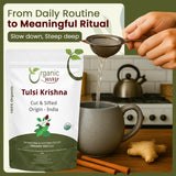 Tulsi/Holy Basil (Krishna) Cut & Sifted (Ocimum Tenuiflorum) - Herbal Tea | Kosher Certified | Raw, Vegan, Non GMO & Gluten Free | USDA Certified | Origin - India