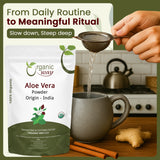 Aloe Vera Leaf Powder (Aloe barbadensis) - Kosher Certified | Raw, Vegan, Non GMO & Gluten Free | USDA Certified | Origin - India