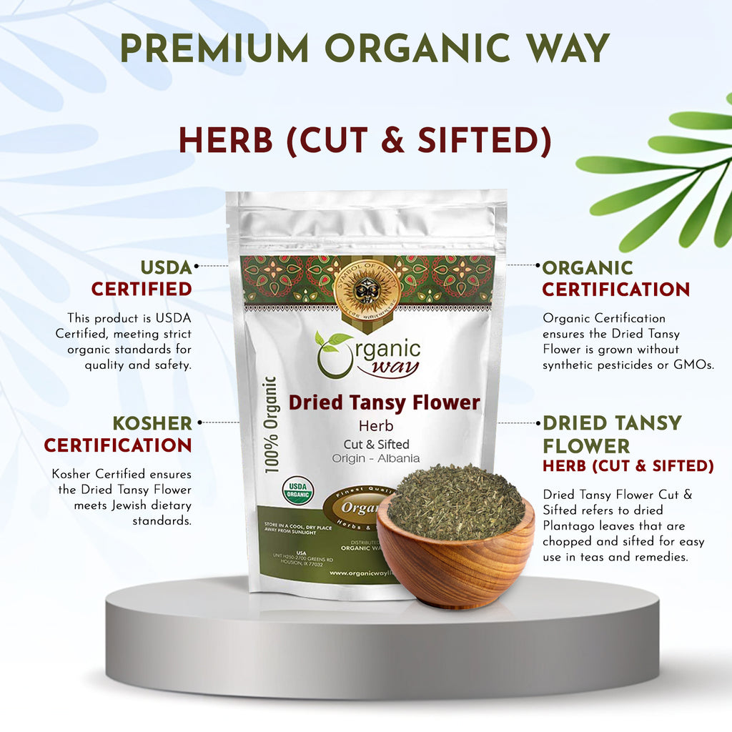 Tancy Tea Dried Tansy Flower Herb Tea Cut & Sifted | European Wild-Crafted | Kos ...