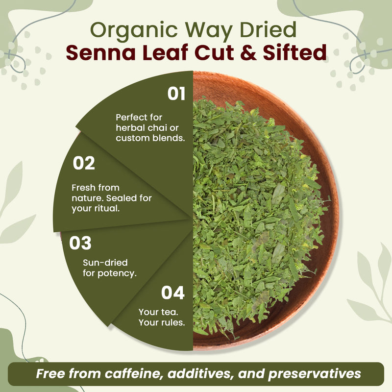 Premium Grade Senna Leaf Powder (Cassia Angustifolia) - Kosher Certified | Super Food, Raw, Vegan, Non GMO & Gluten Free | USDA Certified | Origin - India