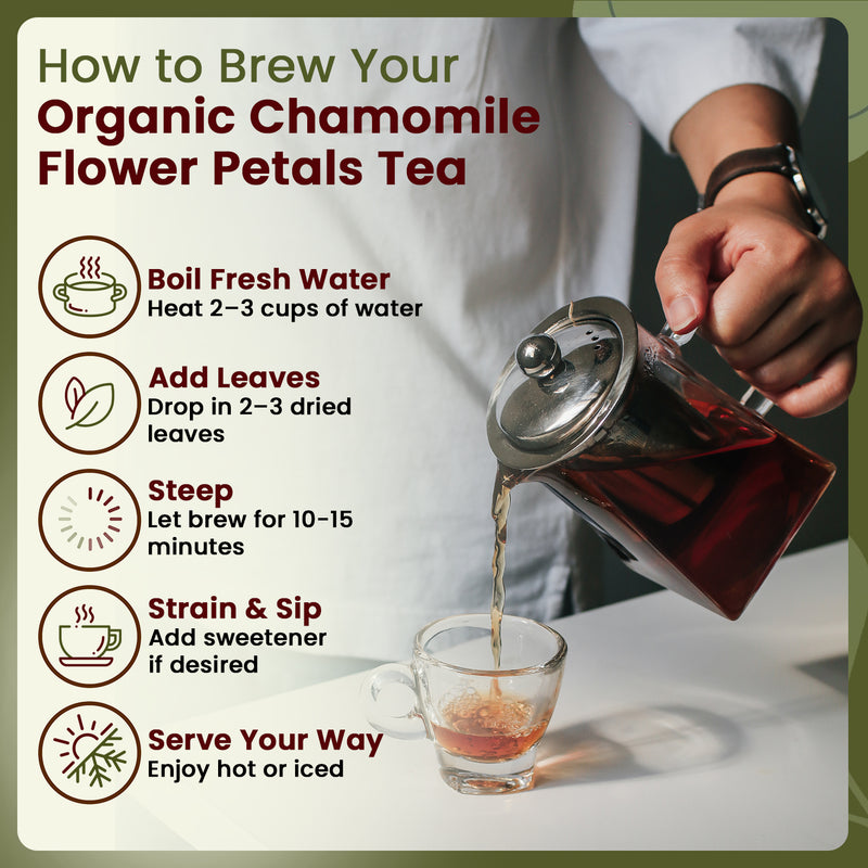 Chamomile Flower Whole (Matricaria chamomilla) - Herbal Tea | European Wild-Harvest | Kosher & USDA Certified | Vegan, Non-GMO & Gluten Free | 100% Raw from Albania