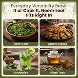 Neem Leaf Cut and sifted | Herbal Tea | Premium Neem Leaf | USDA Certified | Non GMO & Gluten Free | Origin - India
