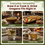 Dried Oregano Leaf Cut & Sifted (Origanum vulgare) - European Wild-Harvest | Kosher Certified | Vegan, Non GMO & Gluten Free | USDA Certified | Origin - Albania