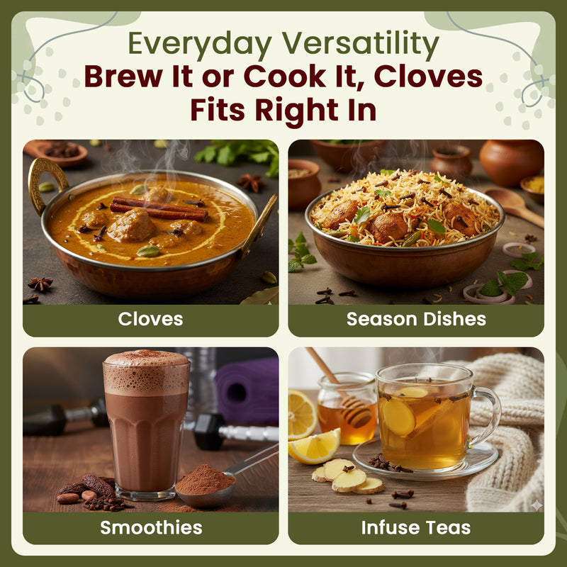 Hand Selected Cloves Whole (Syzygium aromaticum) - Adds Flavour & Aroma | Kosher Certified | Raw, Non GMO & Gluten Free | USDA Certified | Origin - Sri Lanka