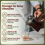 Premium Rosehips Fruit Whole (Rosa canina) - European Wild-Harvest | Kosher Certified | Vegan, Non GMO & Gluten Free | USDA Certified | Origin - Albania