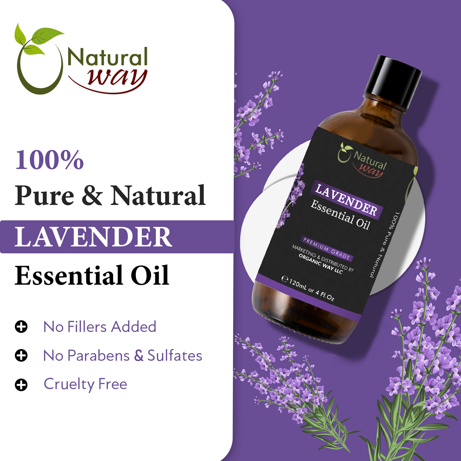Natural Way Lavender Essential Oil | Premium Grade Essential Oils