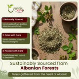 Dried Blackberry Leaf Whole (Rubus fruticosus) - European Wild-Harvest | Kosher Certified | Raw, Vegan, Non GMO & Gluten Free | USDA Certified | Origin - Albania