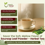 Soursop Leaf Coarse Powder - Herbal Tea | Organic, Vegan, Non GMO & Gluten Free | Resealable Bag, USDA & Kosher Certified | 100% Raw from Sri Lanka