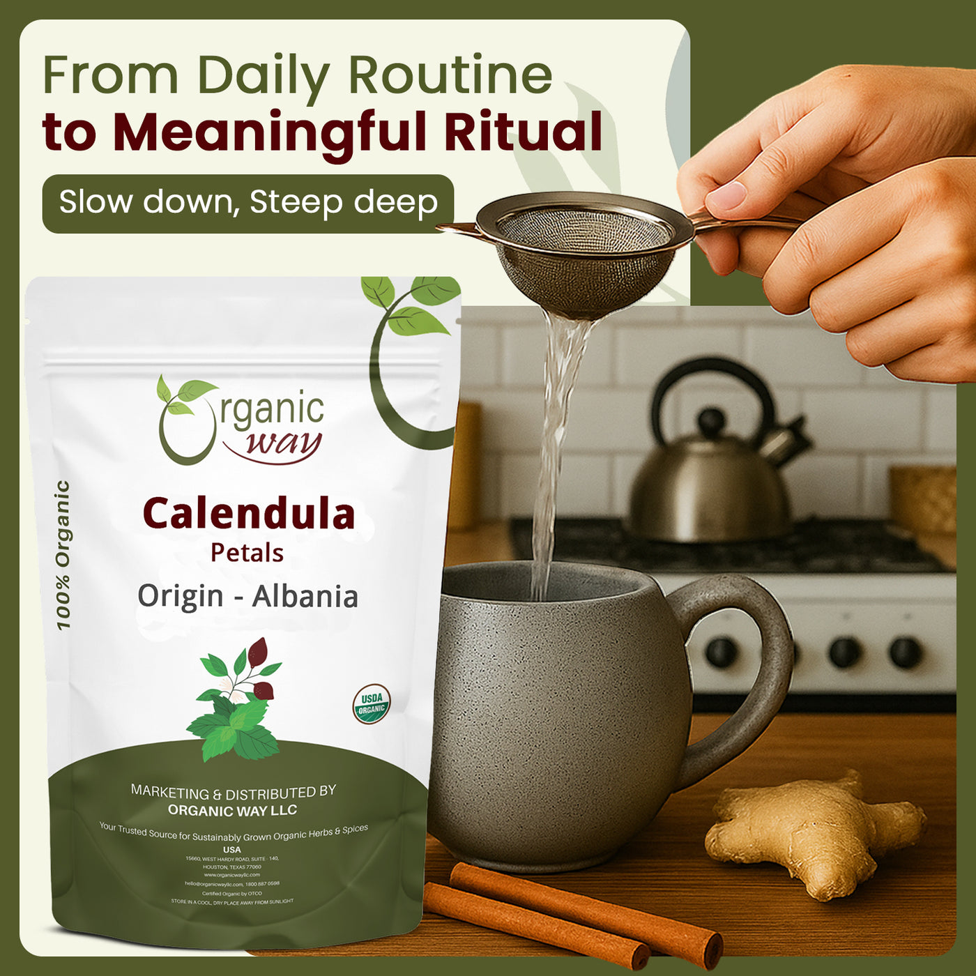 Dried Calendula Petals | Herbal Tea (Calendula Officinalis