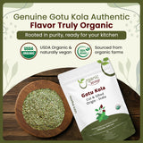 Dried Gotu Kola Cut & Sifted (Centella asiatica) -  Kosher Certified | Raw, Vegan, Non GMO & Gluten Free | USDA Certified | Origin - India