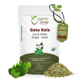 Dried Gotu Kola Cut & Sifted (Centella asiatica) -  Kosher Certified | Raw, Vegan, Non GMO & Gluten Free | USDA Certified | Origin - India