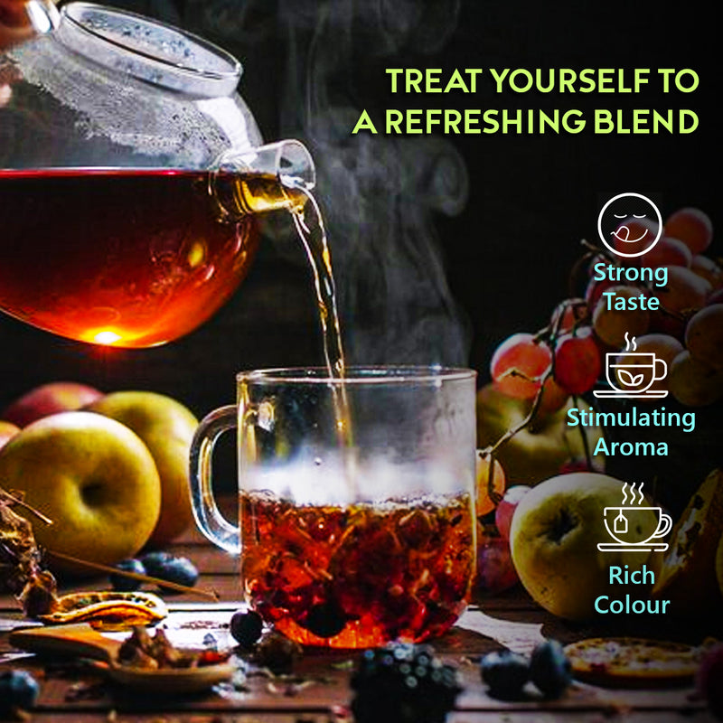Mix Fruits Tea - 40 Pyramid Tea Sachets | Kosher Certified | Vegan, No ...