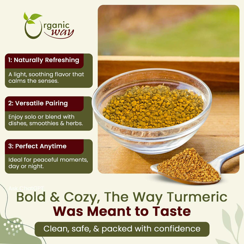 Turmeric/Haldi Root Cut & Sifted (Curcuma Longa) - Herbal Tea | Kosher & USDA Certified | Vegan, Non-GMO & Gluten Free | 100% Raw from India