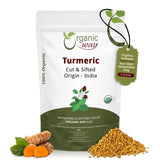 Turmeric/Haldi Root Cut & Sifted (Curcuma Longa) - Herbal Tea | Kosher & USDA Certified | Vegan, Non-GMO & Gluten Free | 100% Raw from India