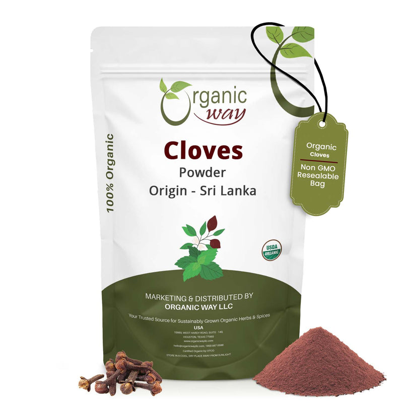 Premium Cloves Powder (Syzygium aromaticum) - Aromatic Spice | Kosher Certified | Raw, Vegan, Non GMO & Gluten Free | USDA Certified | Origin - Sri Lanka