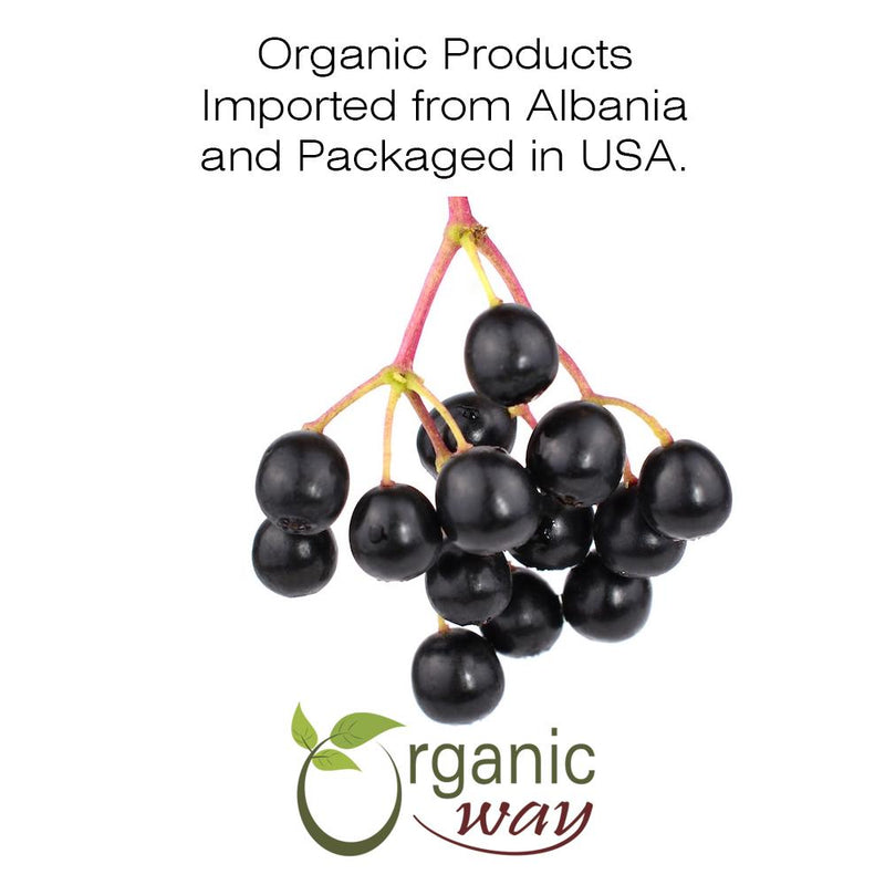 Dried Elderberry Whole - Herbal Tea | European Wild-Harvest | Kosher & USDA Certified | Non-GMO & Gluten Free | Tested for Purity | 100% Raw from Albania