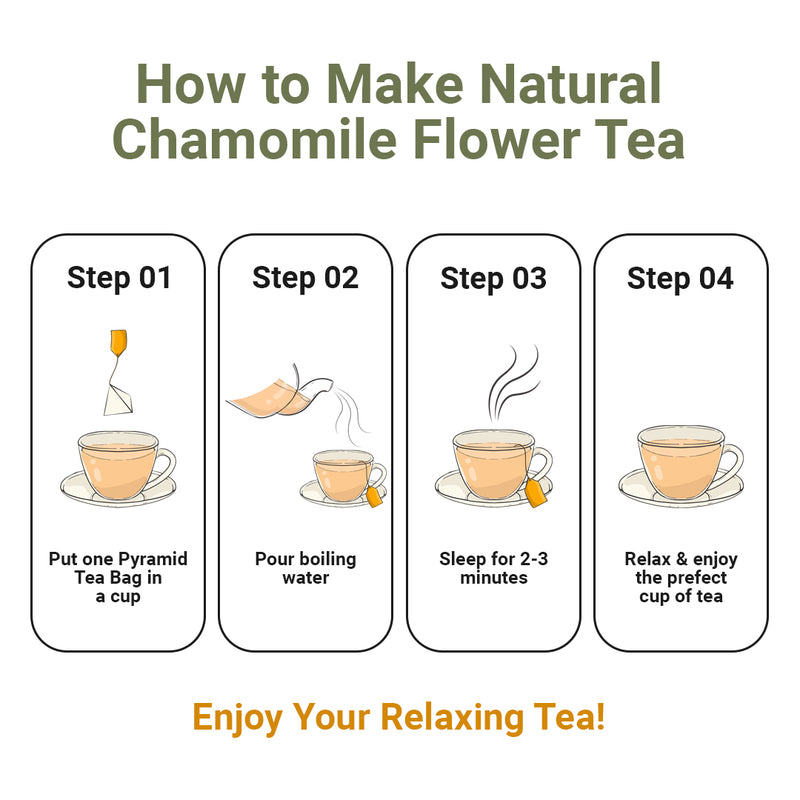 Natural Chamomile Flower Tea Bags