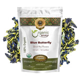 Dried Blue Butterfly Pea Flowers | Vegan, Non GMO & Gluten Free | USDA Certified | Raw from India