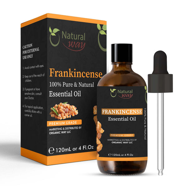 Natural Way Frankincense Essential Oil | Premium Grade Essential Oils for Hair Care, Oil for Skin, Aromatherapy, & Diffuser | Essential Oil for Hair, Massage Oil & Humidifier Use | 4 Fl Oz (120 mL)l)