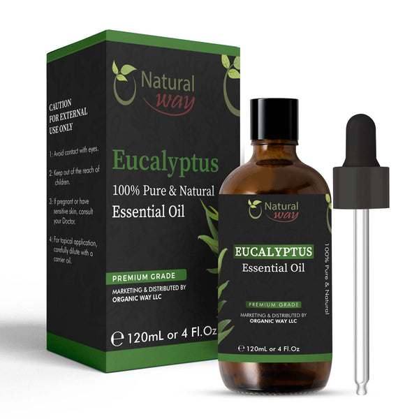 Natural Way Eucalyptus Essential Oil | Premium Grade Essential Oils for Hair Care, Oil for Skin, Aromatherapy, & Diffuser | Essential Oil for Skin Tag Remover, Massage Oil & Humidifier Use | 4 Fl Oz (120 mL)