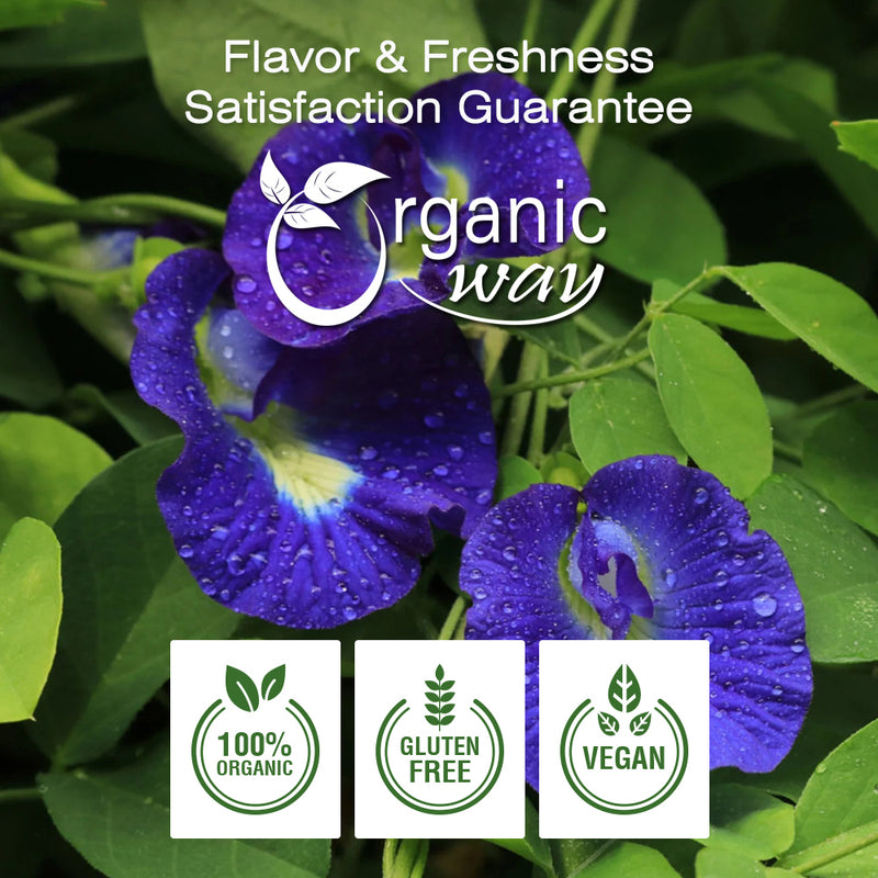 shankhpushpi flower seeds Organic Way Shankhpushpi (Convolvulus prostratus) Powder - Organic & Kosher Certified | Raw, Vegan, Non GMO & Gluten Free | USDA Certified