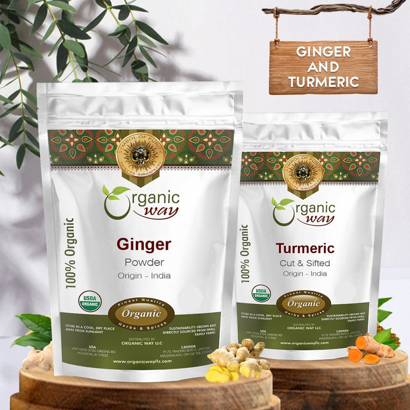 Organic Ginger & Turmeric Powder Duo